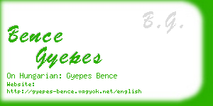 bence gyepes business card